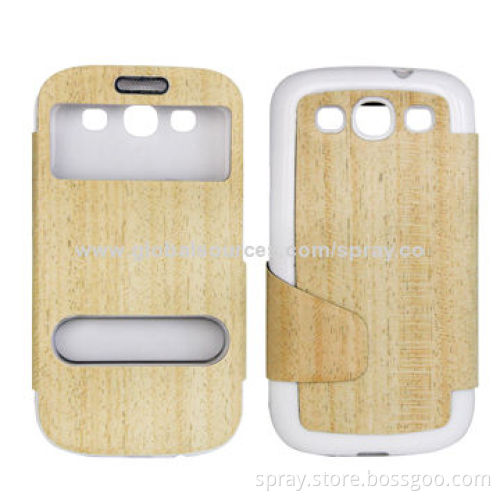 Natural Wooden Mobile Phone Cases, Can be Laser Customized Pattern on Surface